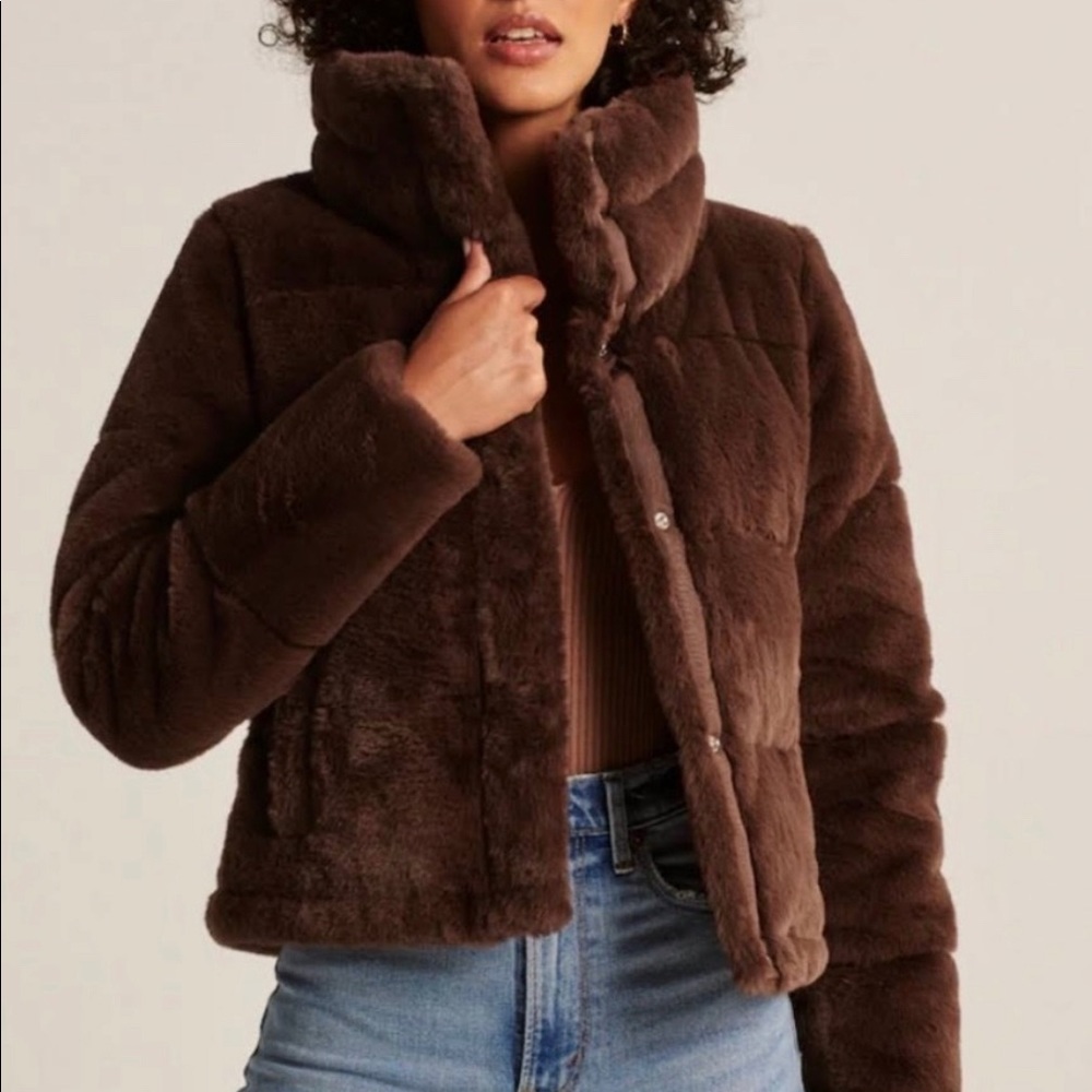 COPY - Abercrombie Faux Fur Mini Puffer